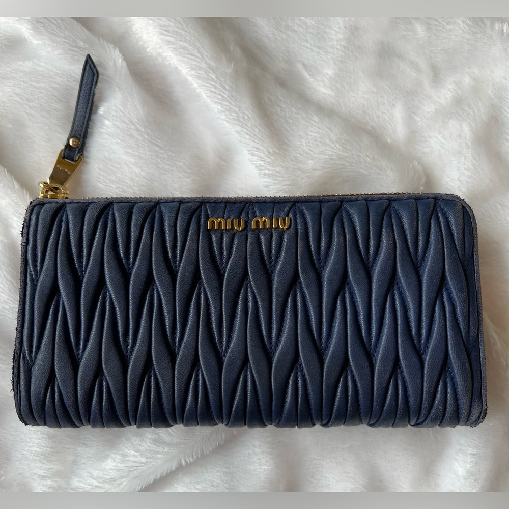 Miu Miu Matelass Nappa Leather Large Zippy Wallet - image 1